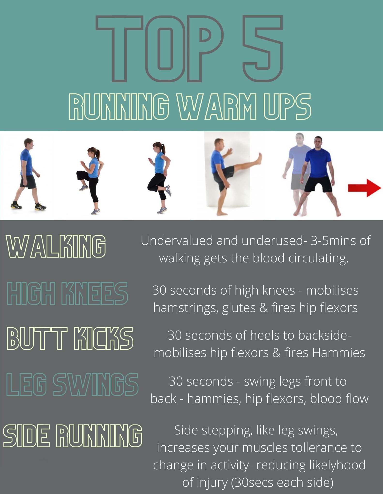 A warmup and cool-down routine for runners